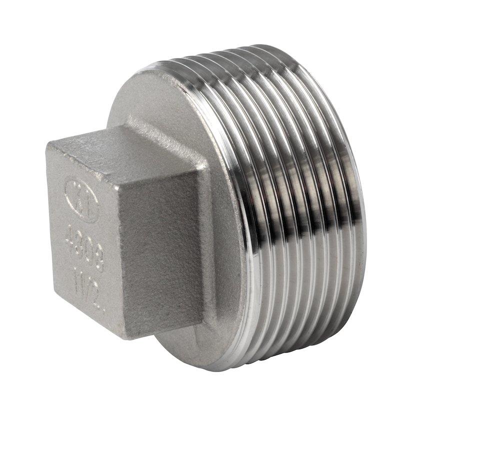 End Cap square acid-resistant BSPT - 1/4"