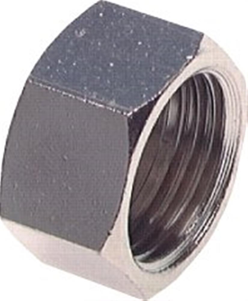 End Socket brass, nickel-plated BSPP - 3/8"