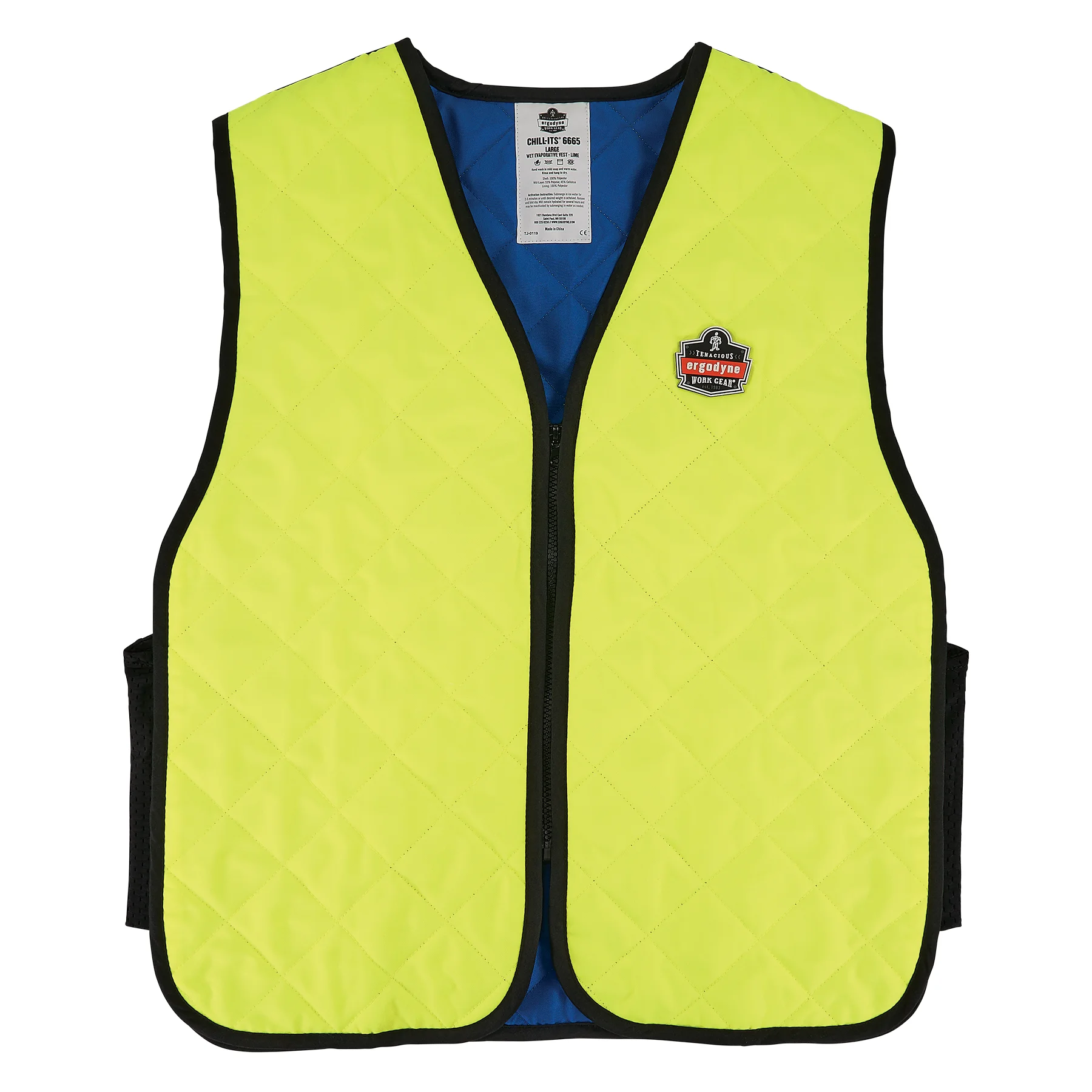 Chill-Its 6665 Evaporative Cooling Vest - Embedded Polymers, Zipper Closure