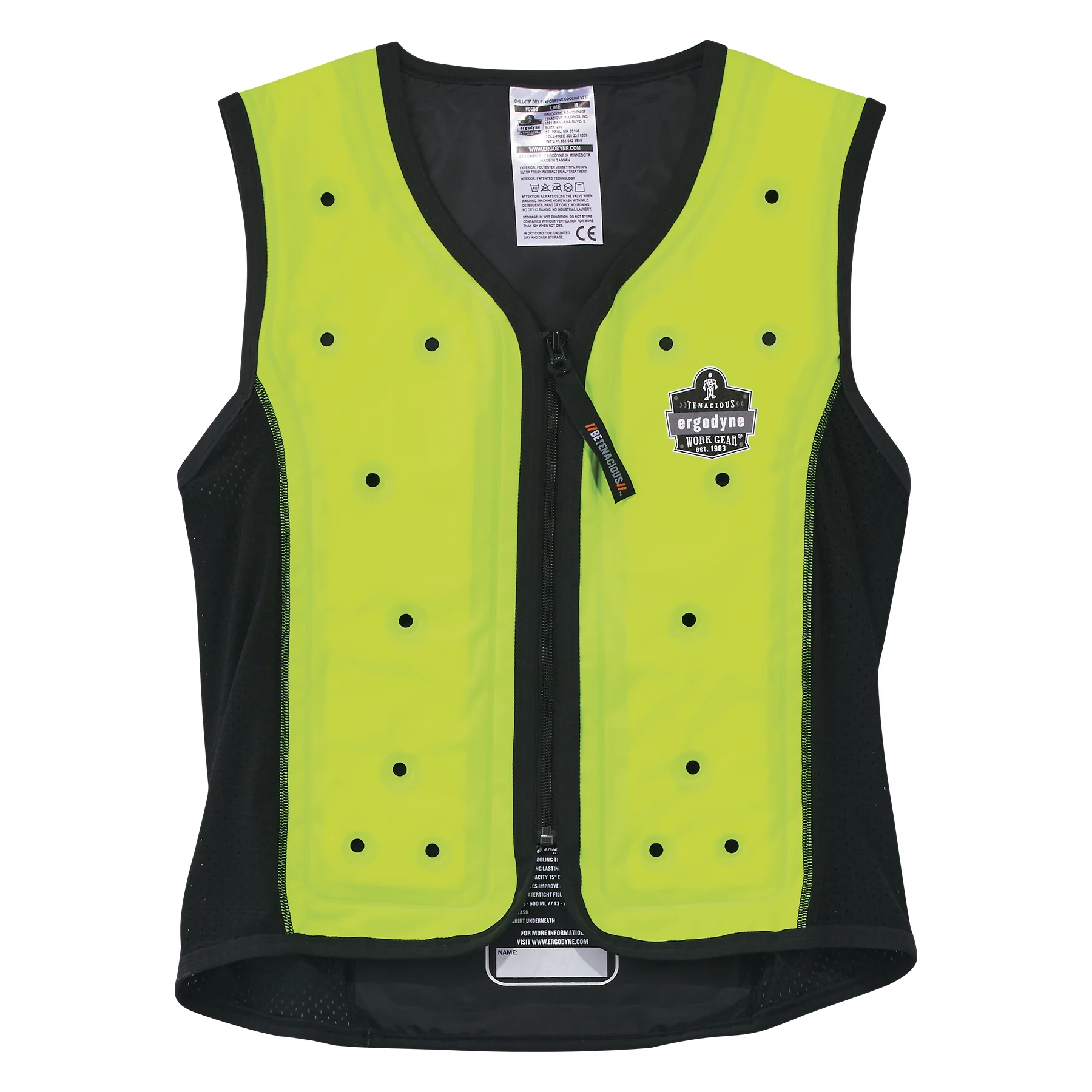 Chill-Its 6685 Dry Evaporative Cooling Vest - Zipper Closure
