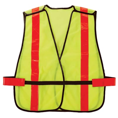 GloWear 8080BAX X-Back Hi-Vis Safety Vest - Non-Certified, Hook + Loop, Combined Performance Tape