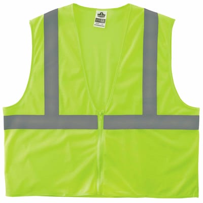 GloWear 8205Z Hi-Vis Safety Vest - Type R, Class 2 - Zipper, No Pockets