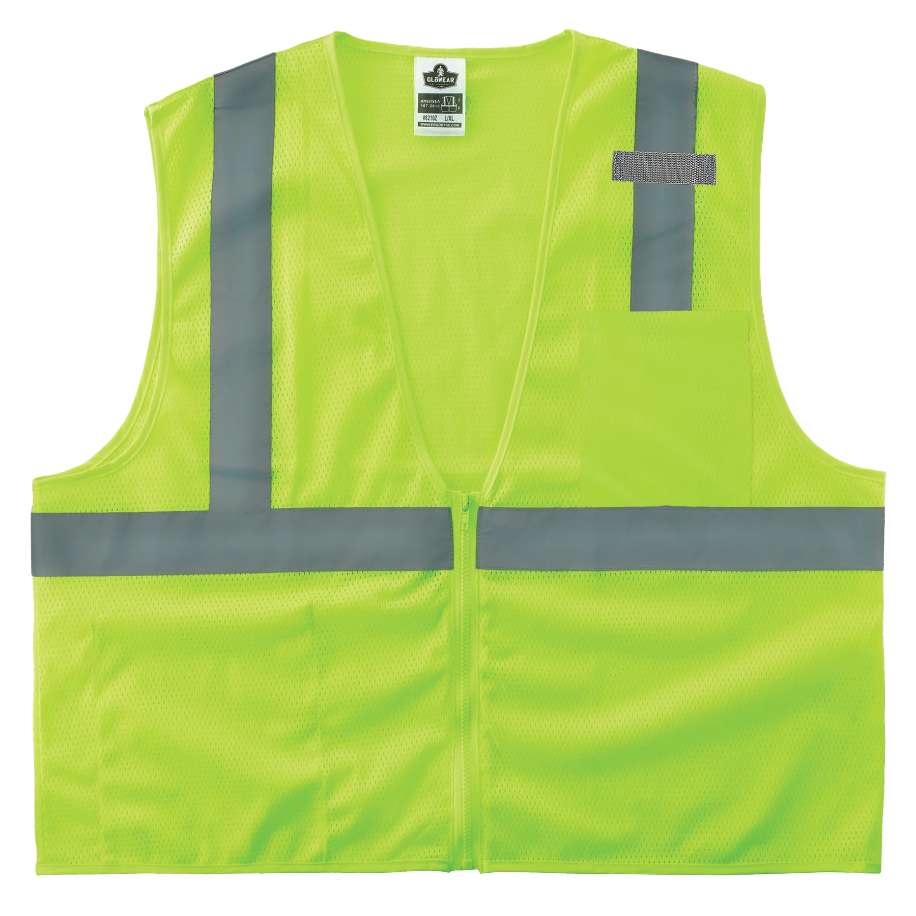 GloWear 8210Z Hi-Vis Safety Vest - Type R, Class 2, Zipper