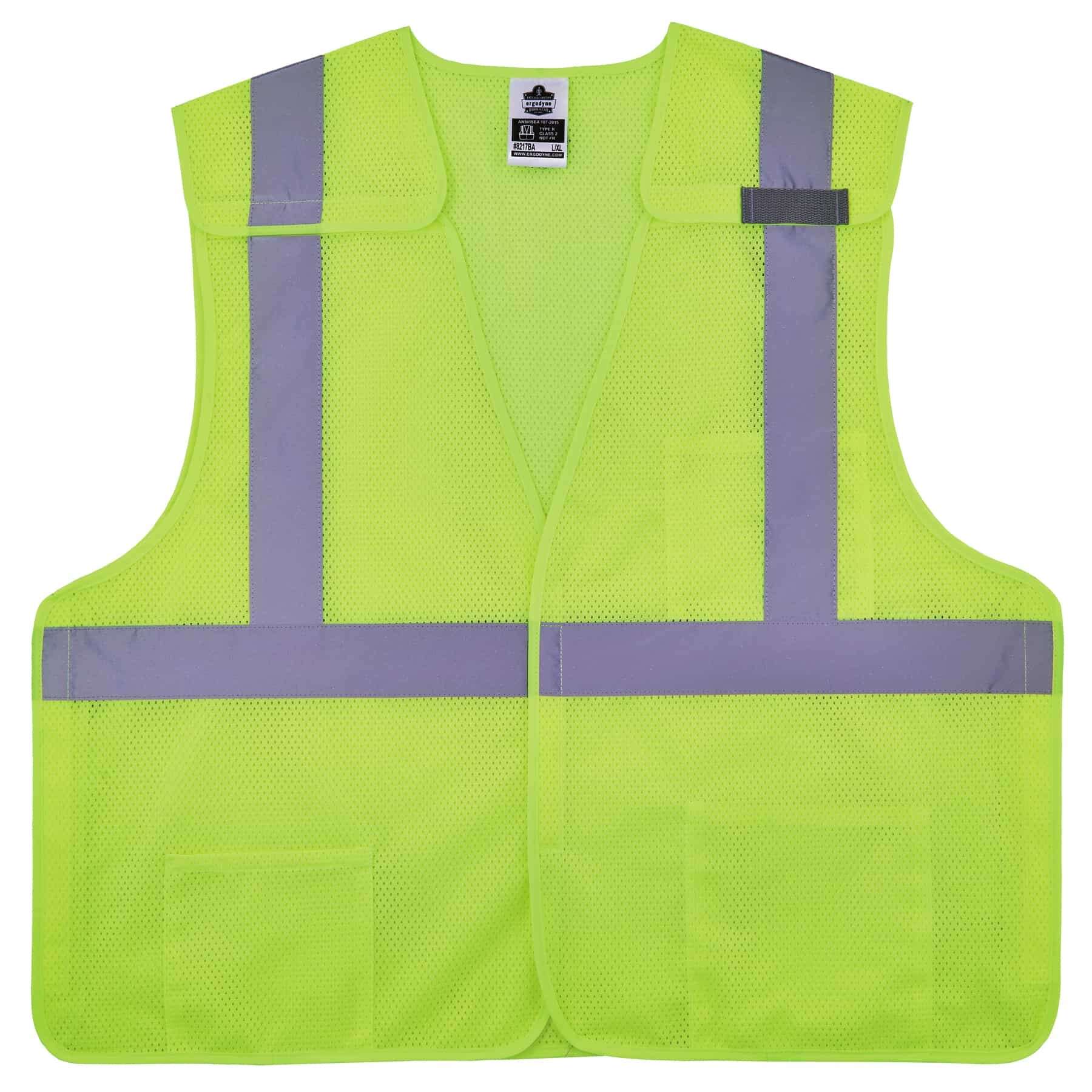 GloWear 8217BA Breakaway Hi-Vis Safety Vest - Type R, Class 2, 3 Pockets