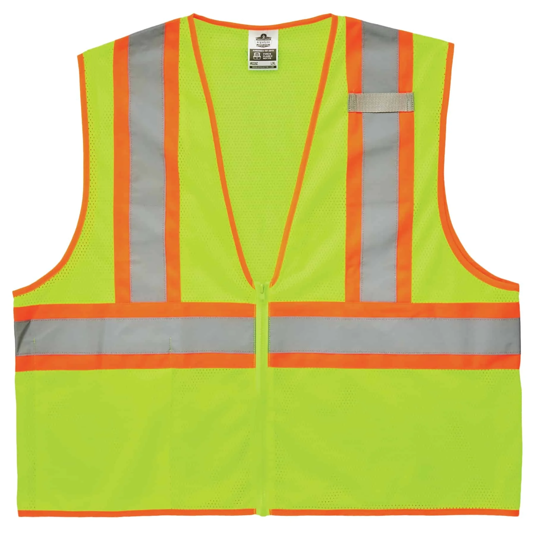 GloWear 8229Z Two-Tone Hi-Vis Safety Vest - Type R, Class 2, Zipper
