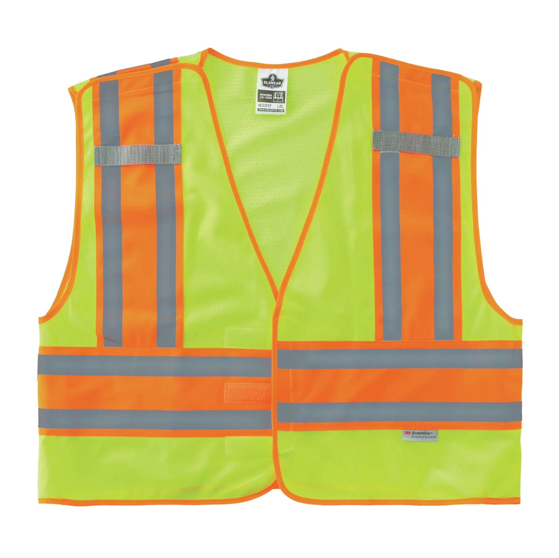 GloWear 8245PSV Two-Tone Hi-Vis Public Safety Vest - Type P, Class 2
