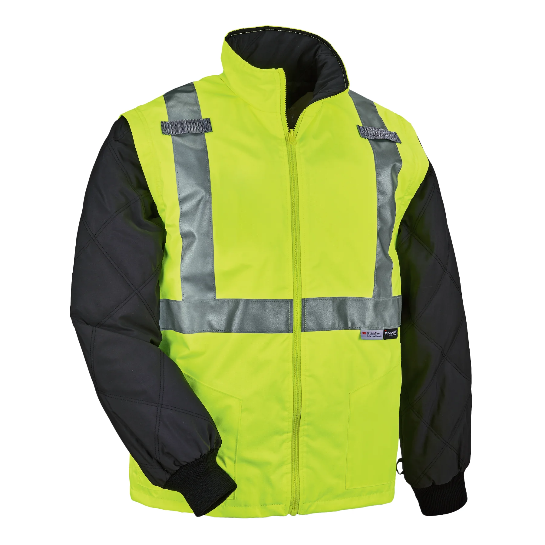 GloWear 8287 Hi-Vis Winter Jacket and Vest with Detachable Sleeves - Type R, Class 2