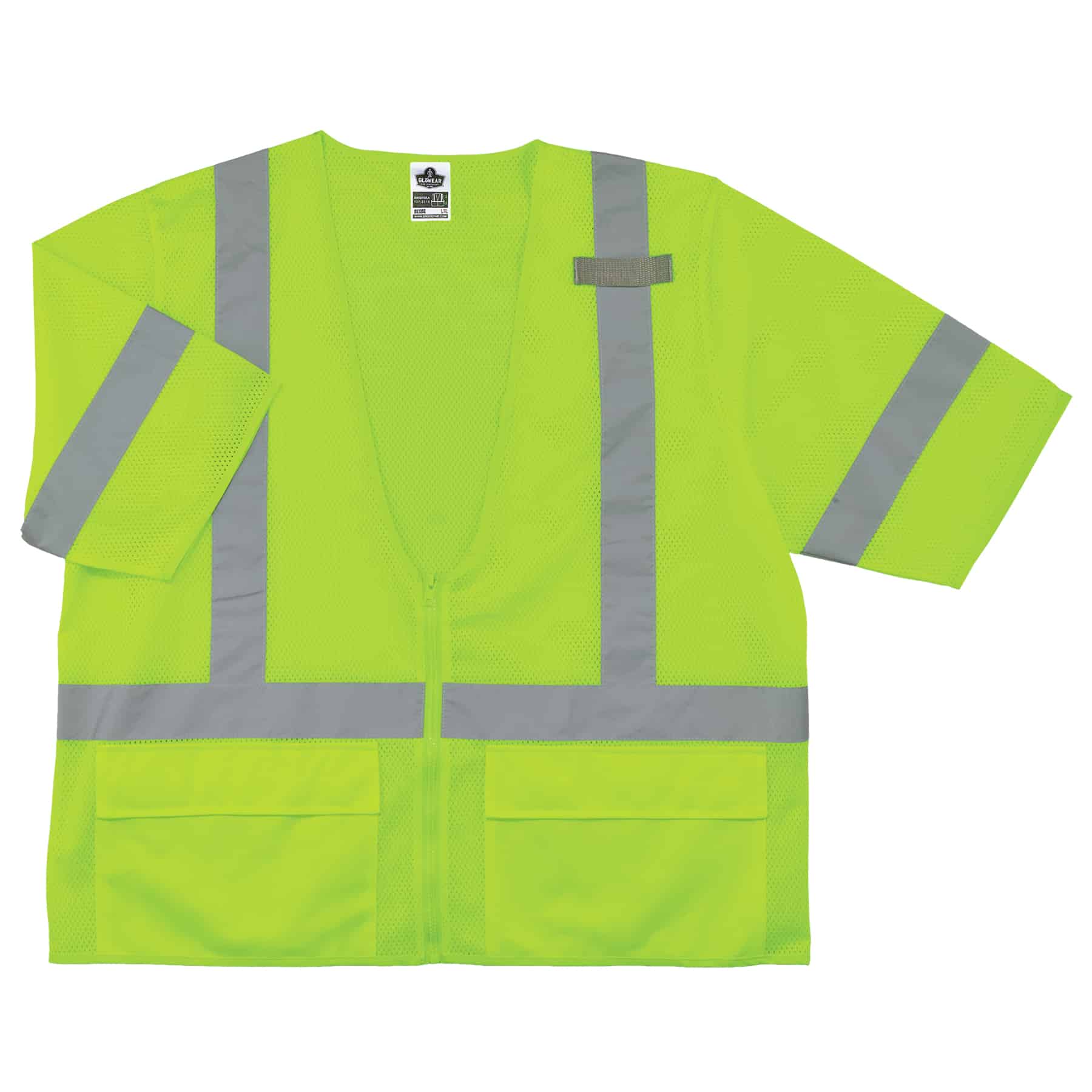 GloWear 8320Z Hi-Vis Safety Vest - Type R, Class 3, Zipper
