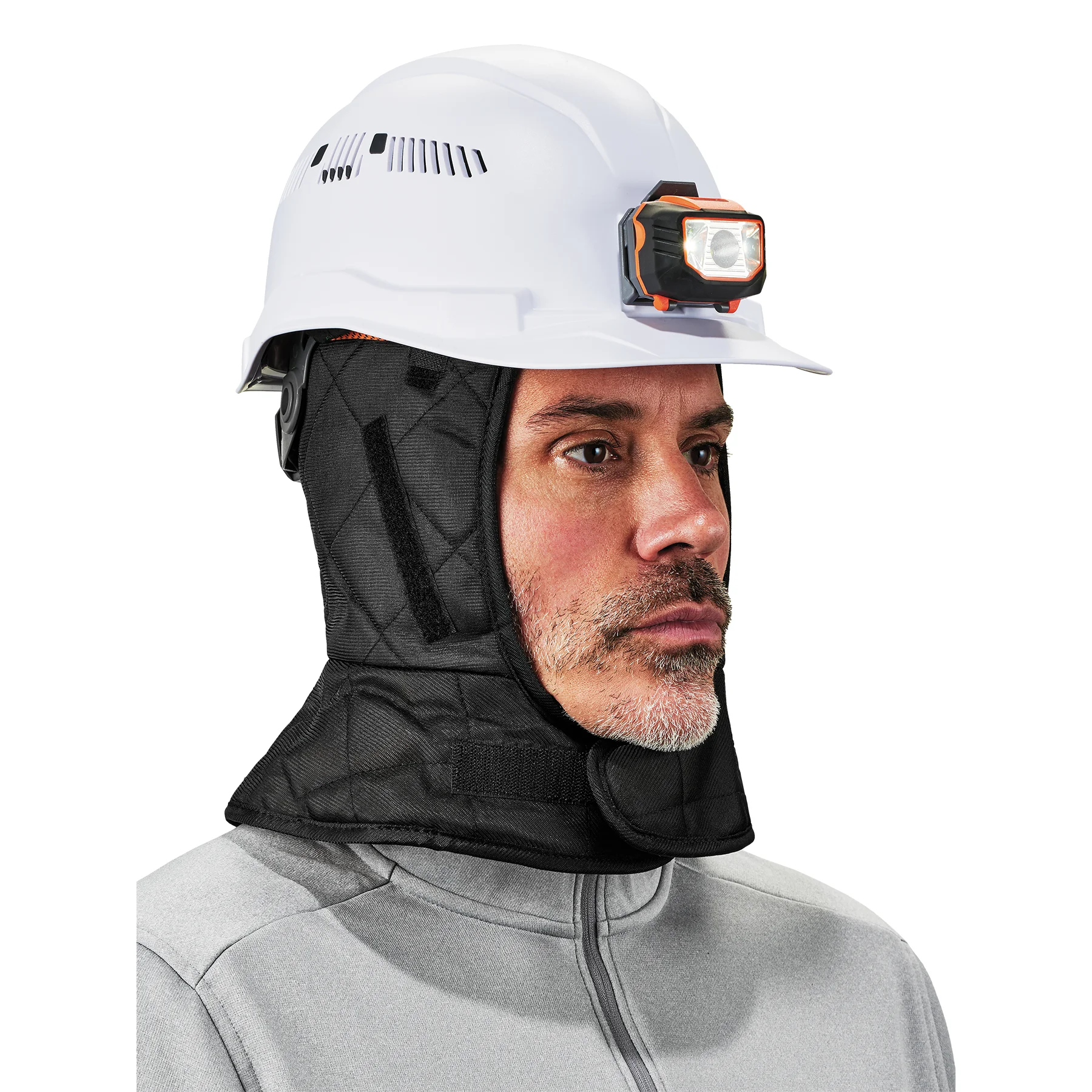 N-Ferno 6867 Winter Hard Hat Liner - 3-Layer, Fleece-Lined, Foam Mid-layer, Quilted Shell, Long