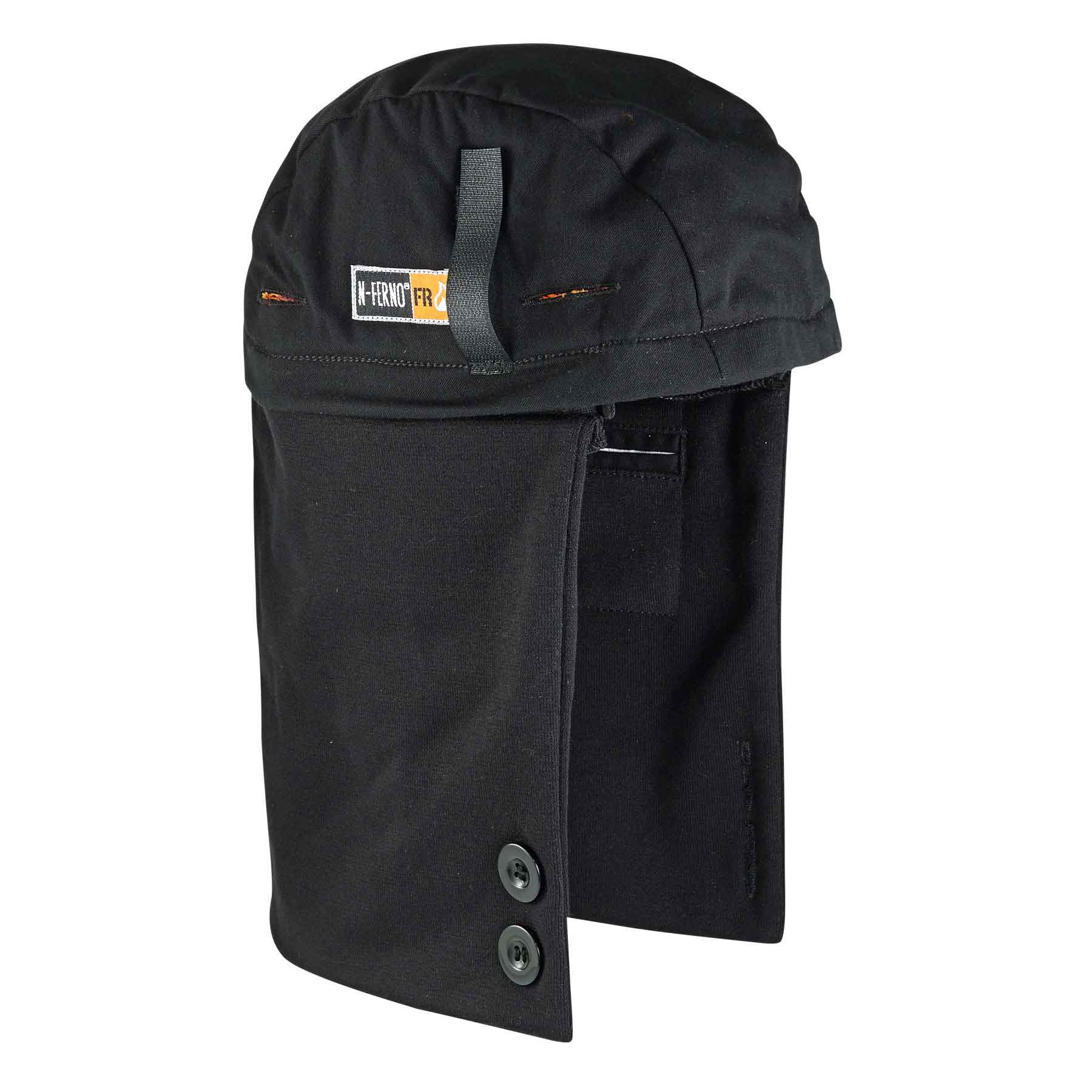 N-Ferno 6885 FR Winter Hard Hat Liner - 2-Layer, Zip-Off Cap, Modacrylic/Cotton