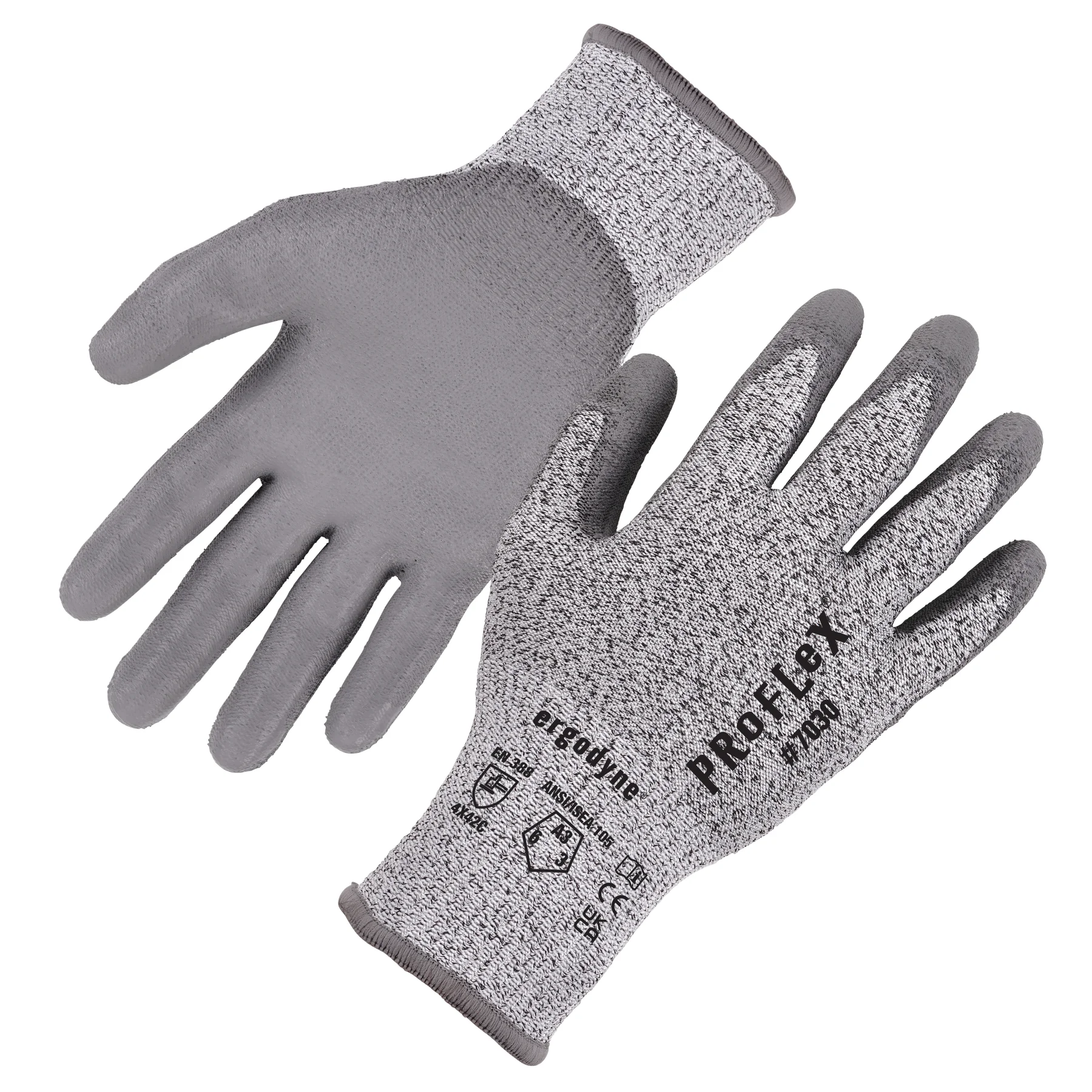 ProFlex 7030 PU Coated Cut-Resistant Gloves - ANSI/ISEA 105-2016 A3, EN 388: 4X42C, 13G