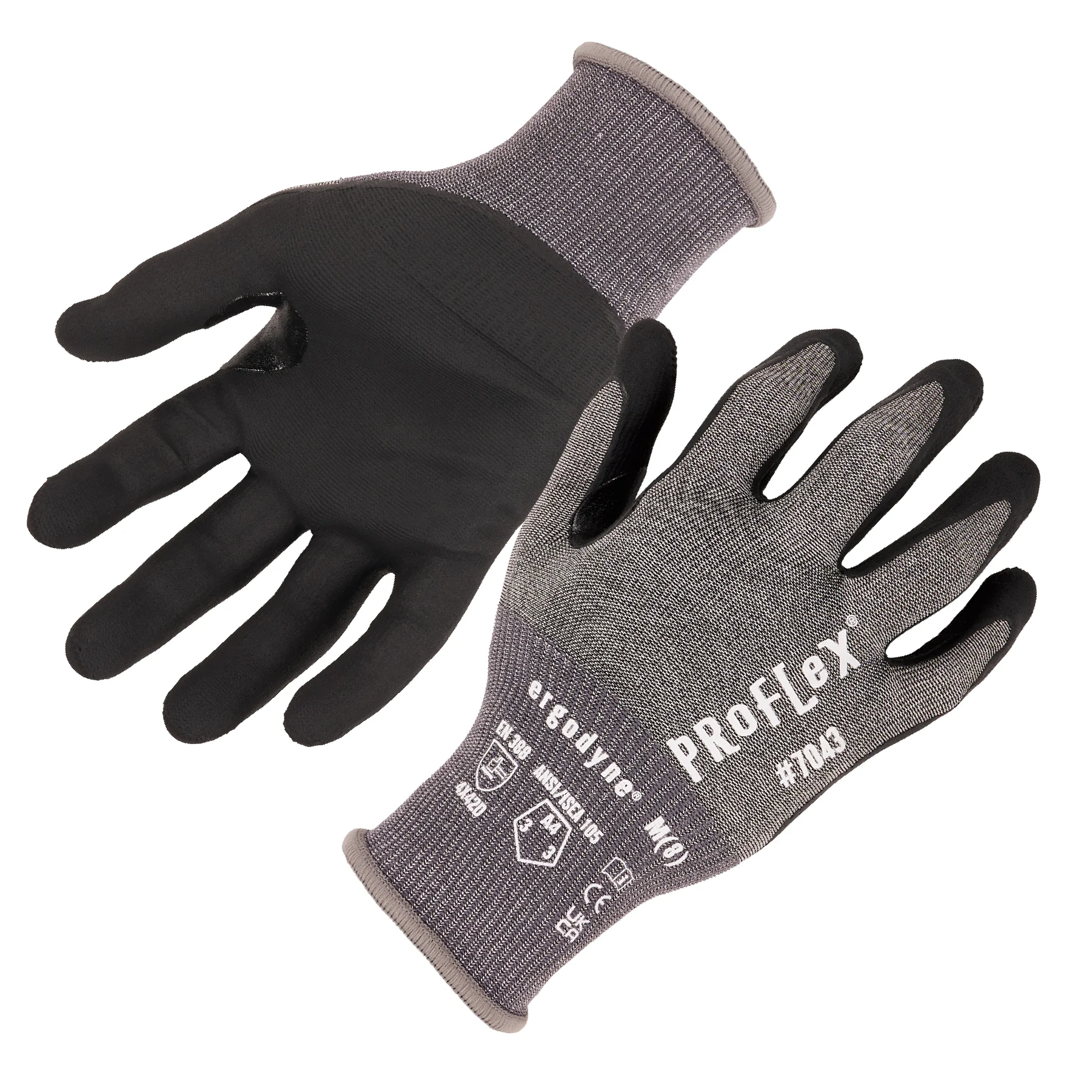 ProFlex 7043 Nitrile Coated Cut-Resistant Gloves - ANSI/ISEA 105-2016 A4, EN 388: 4X42D, 18G