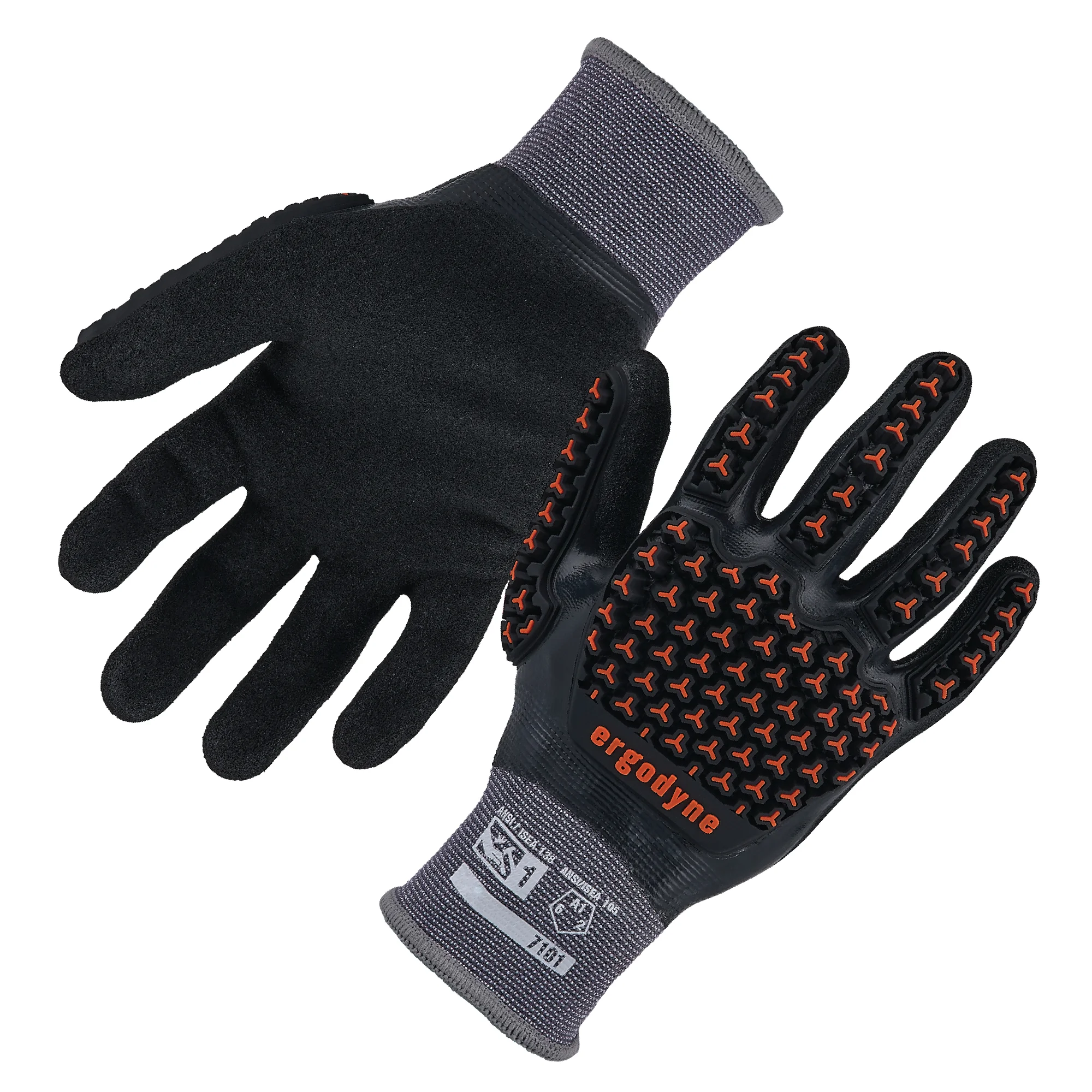 ProFlex 7101 Water-Resistant Impact Gloves - ANSI/ISEA 105-2016 A1, 15G, Nitrile Dipped