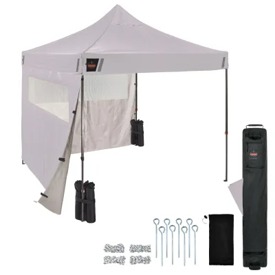 SHAX 6056 Heavy-Duty Pop-Up Tent Kit - Mesh Windows - 10FT x 10FT