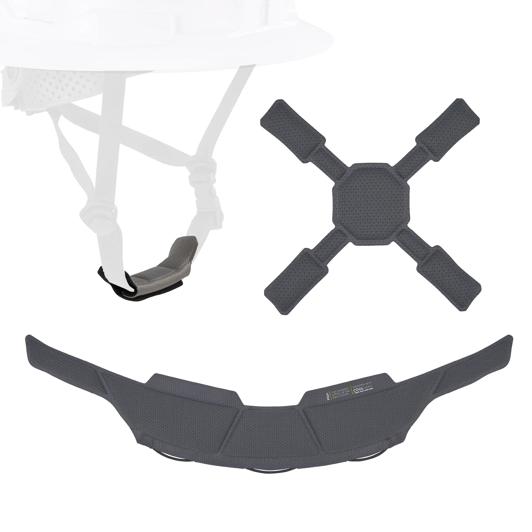 Skullerz 8900-Mips Replacement Type 2 MIPS Sweatband, Top Pad and Chin Strap Pad