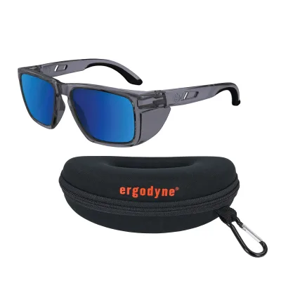 Skullerz SIXTEN Polarized, Mirrored Safety Glasses with Side Shields - Anti-Scratch & Enhanced Anti-Fog
