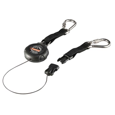 Squids 3000 Retractable Tool Lanyard - Dual Stainless-Steel Carabiners - 1LB