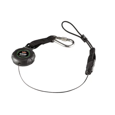 Squids 3001 Retractable Tool Lanyard - Stainless-Steel Carabiner and Loop - 2LBS