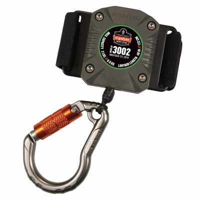 Squids 3002 Retractable Tool Lanyard - Locking Carabiner and Belt Loop - 2LBS