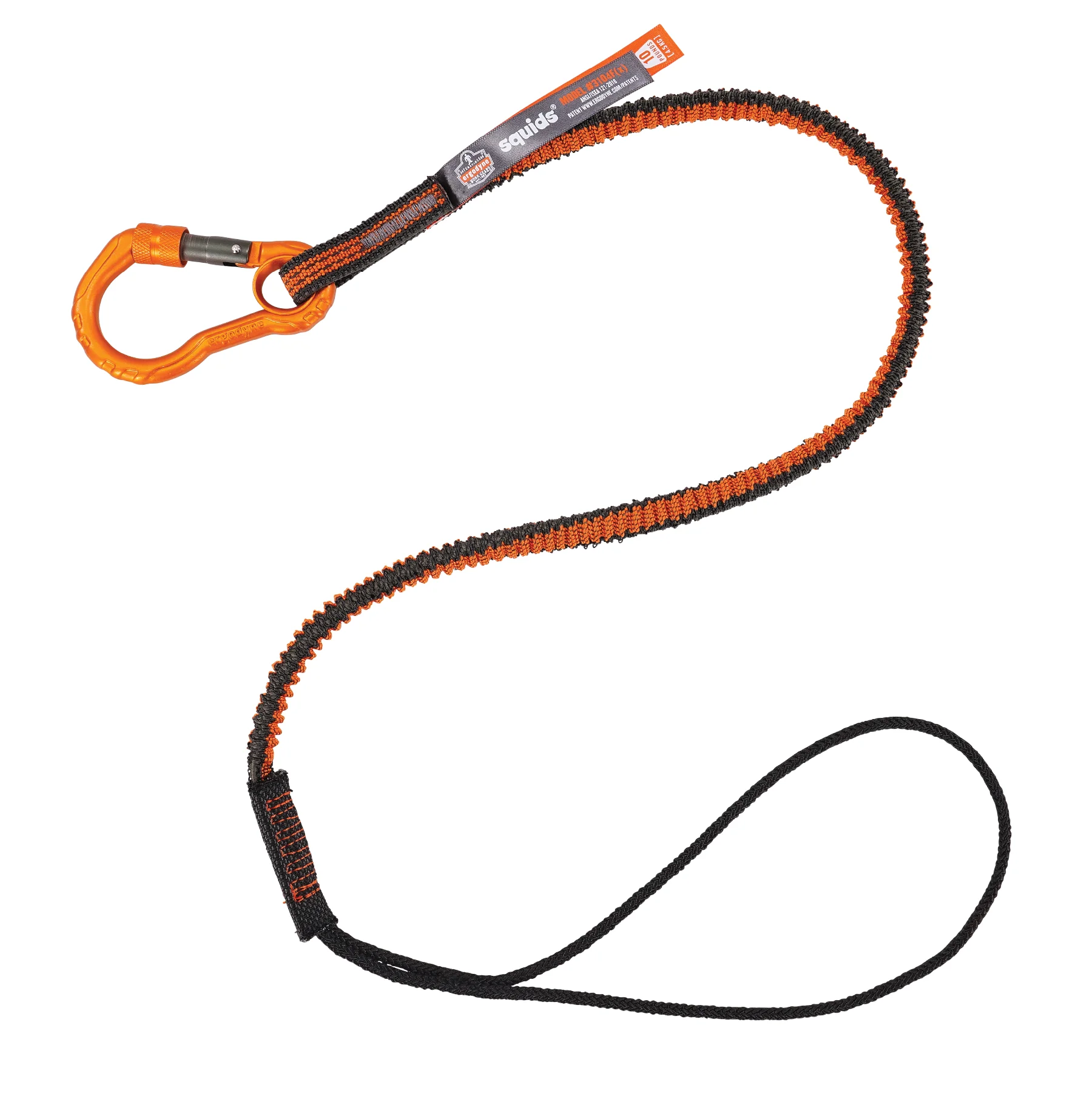 Squids 3104F(x) Tool Lanyard - Carabiner and Choke Loop - 10LBS