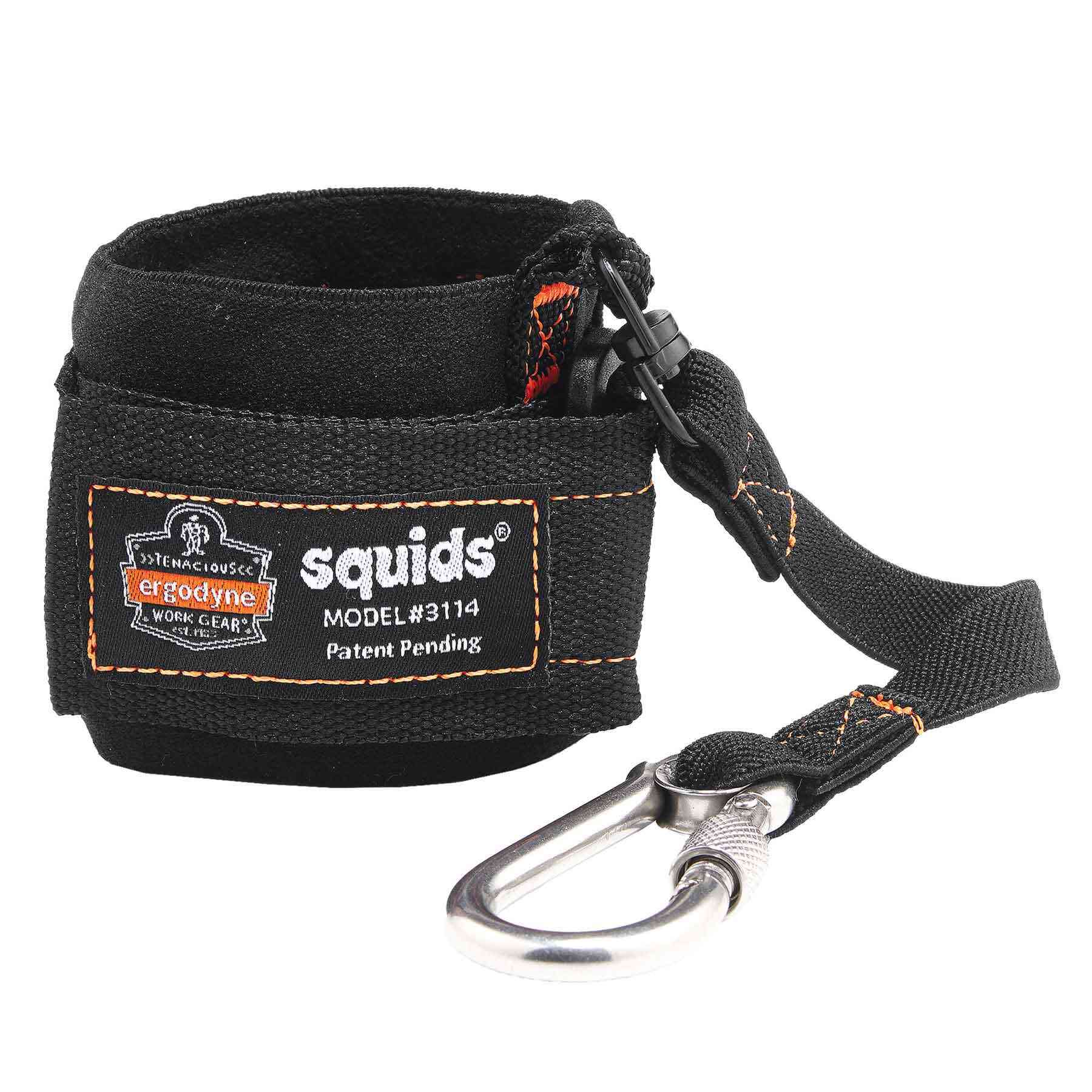 Squids 3114 Pull-On Wrist Tool Lanyard - Carabiner - 3LBS / 1.4kg
