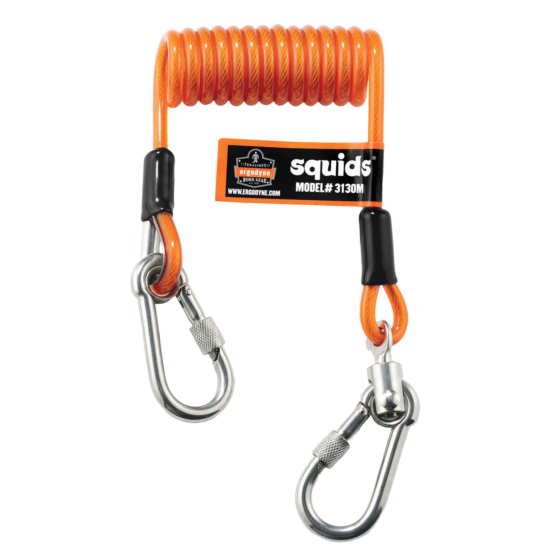 Squids 3130M Coiled Cable Tool Lanyard - 5LBS