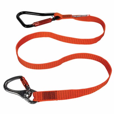 Squids 3149 Tool Lanyard - XL Locking Carabiner and Swivel Carabiner - 80LBS