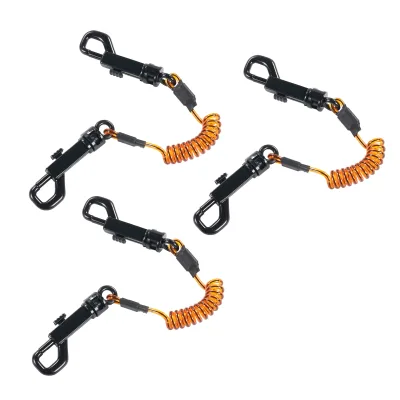 Squids 3152 Coil Lanyard with Dual Swivel Hooks - 2LBS / 0.9kg (3-Pack)