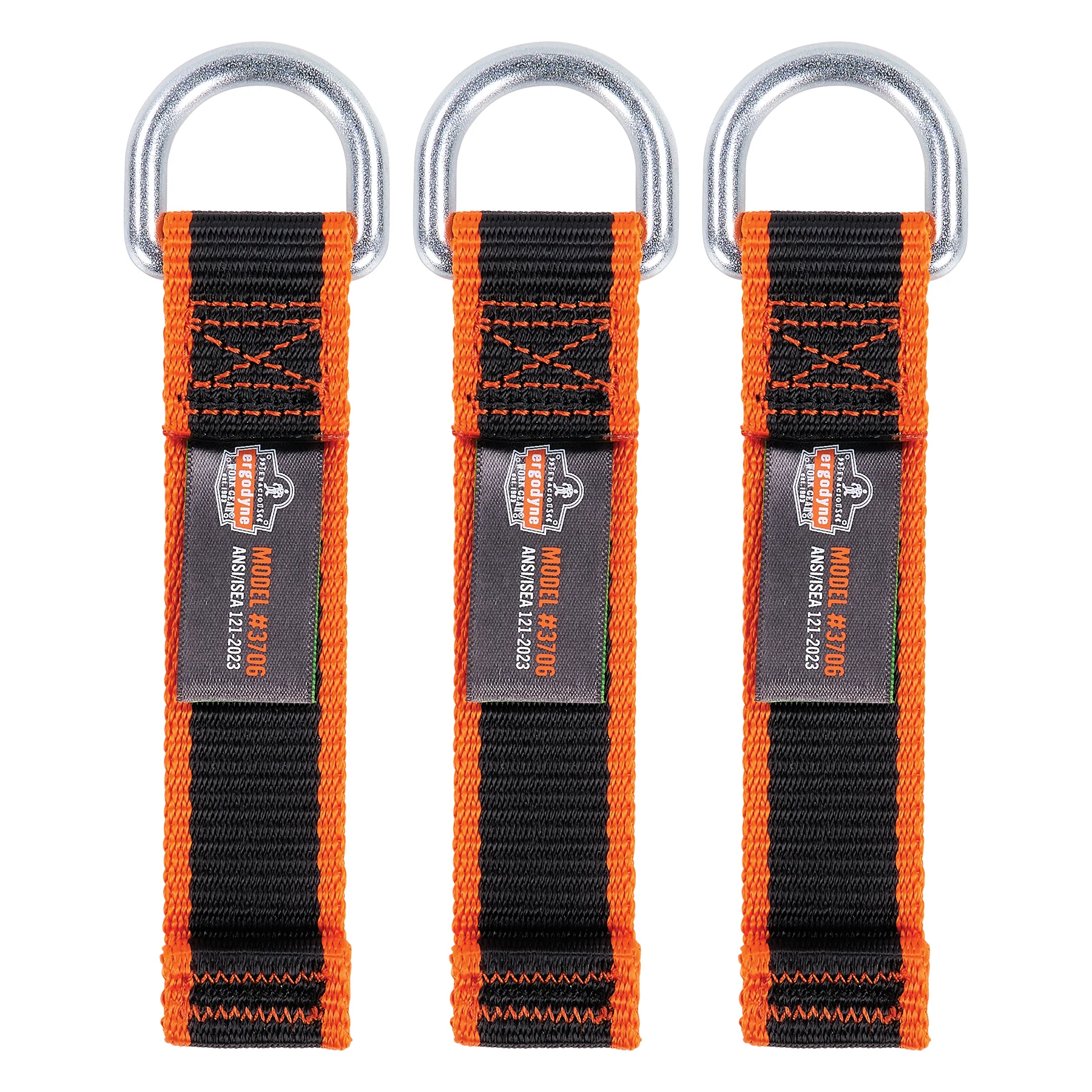 Squids 3706 Web Tool Tether Attachment - D-Ring Tool Tails - 5LBS // 2.3kg (3-Pack)