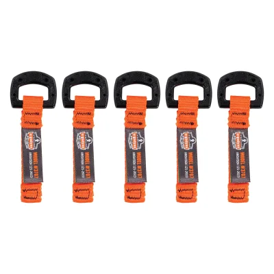 Squids 3707 Web Tool Tether Attachment - Non-Conductive D-Ring Tool Tails - 2LBS / 0.9kg (6-Pack)