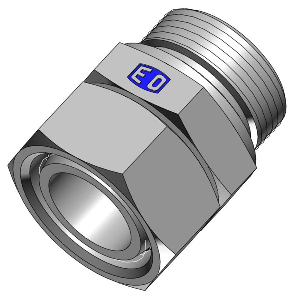 Ermeto EGE Straight Insertion Adjustable steel chromated BSPP light - 12mm, 3/8", 400bar
