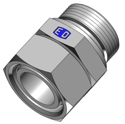 Ermeto EGE Straight Insertion adjustable steel chromated BSPP light - 42mm, 1 1/2", 250bar
