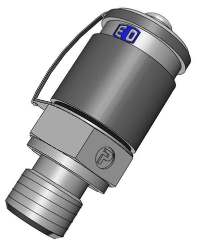 Ermeto EMA3 Test outlet steel chromated nipple - M16 x 2, M12 x 1.5