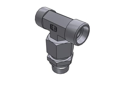 Ermeto ET-R-ED Adjustable Tee Insertion steel chromated BSPT light - 8mm, 1/4", 500bar