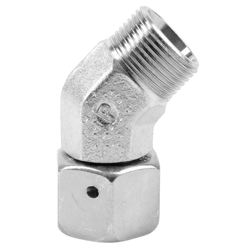 Ermeto EV Adjustable Angle Connector adjustable steel chromated light - 15mm, 15mm, 315bar, 45°
