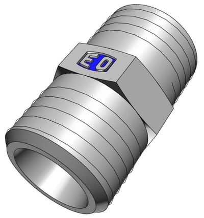 Ermeto G Straight Connector steel chromated light - 10mm, 10mm, 500bar
