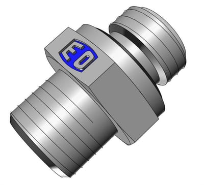 Ermeto GE Straight Insertion steel chromated BSPP light - 15mm, 3/8", 400bar