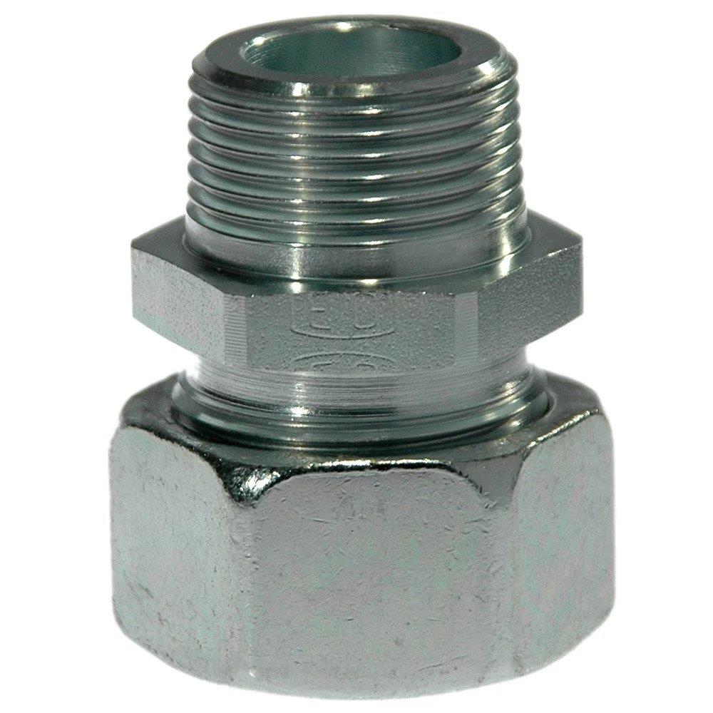 Ermeto GE Straight Insertion steel chromated metric keg light/light - 6mm, M08 x 1,0, 100bar