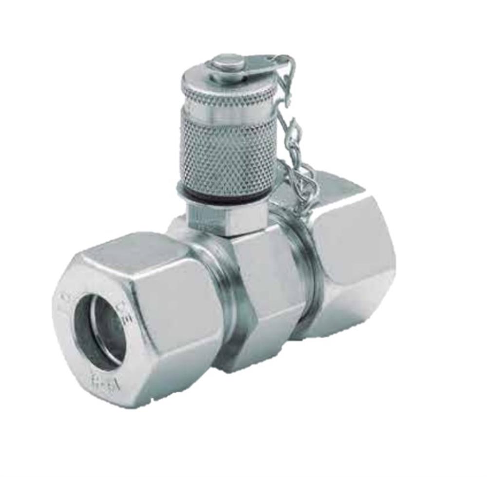 Ermeto GMA3/10LCF Test outlet In-line steel chromated nipple/pipe - M16 x 2, M16 x 1,5