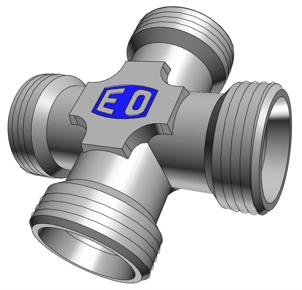 Ermeto K Cross Connector steel chromated light - 6mm, 315bar