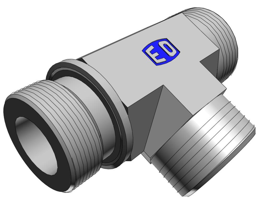 Ermeto LE T Insertion steel chromated BSPT light - 18mm, 1/2", 315bar