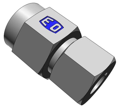 Ermeto MAV Manometer Fitting complete steel chromated BSPP light - 12mm, 1/4", 315bar