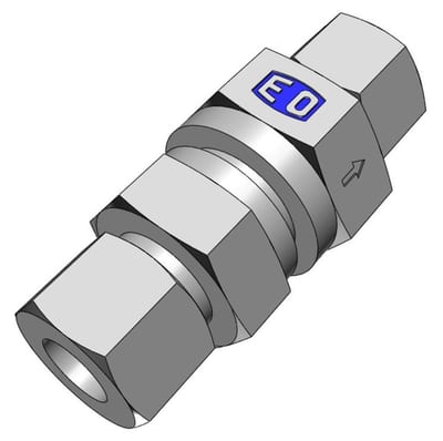 Ermeto RHD Check Valve complete steel chromated light - 10mm, 10mm