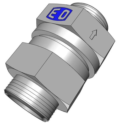 Ermeto RHD Check Valve steel chromated light - 28mm, 28mm