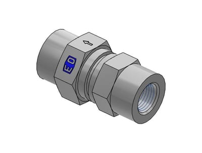 Ermeto RHDI Check Valve steel chromated - 3/8", 3/8"