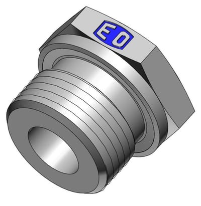 Ermeto RI Thread reduction with sealing face steel chromated BSPP nipple/socket - 3/8", 1/2"