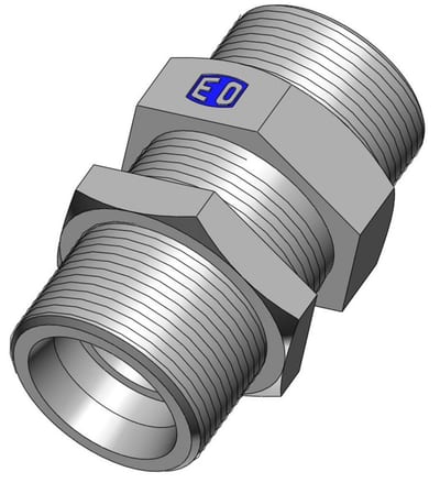 Ermeto SV Straight Bulkhead Connector steel chromated light - 42mm, 42mm, 250bar