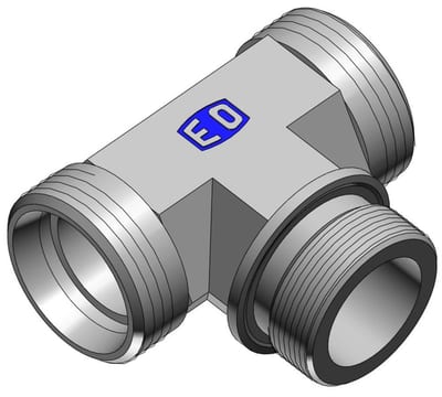 Ermeto TE T Insertion steel chromated BSPT light - 18mm, 1/2", 315bar