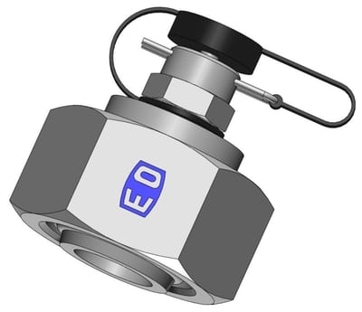 Ermeto VKA1/06LCF Test outlet steel chromated socket - M12 x 1.5