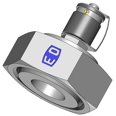 Ermeto VKA3/10LCF Test outlet steel chromated socket - M16 x 2, M16 x 1.5